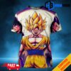 Los Angeles Lakers Dragon Ball Goku And Vegeta Super Saiyan Form Akira Toriyama 3D T-Shirt