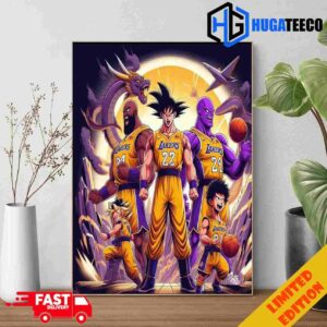 Los Angeles Lakers Lebron James Dragon Ball Goku Form Akira Toriyama Poster Canvas