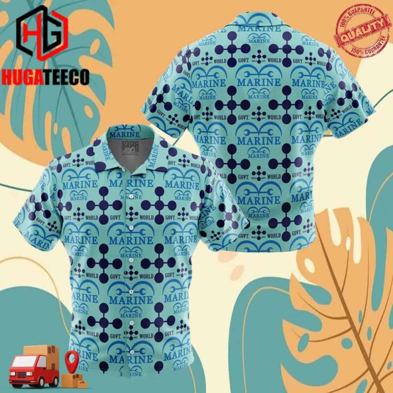 Marine x World Government One Piece Hawaiian Shirt For Men And Women Summer Collections