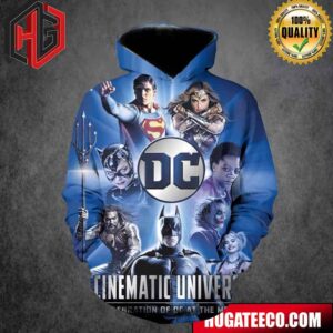Marvel DC Cinematic Universe A Celebration Of DC At The Movies All Over Print Hoodie T-Shirt
