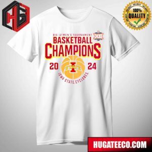 Men’s Fanatics Branded Heather Gray Iowa State Cyclones 2024 Big 12 Men’s Basketball Conference Tournament Champions T-Shirt