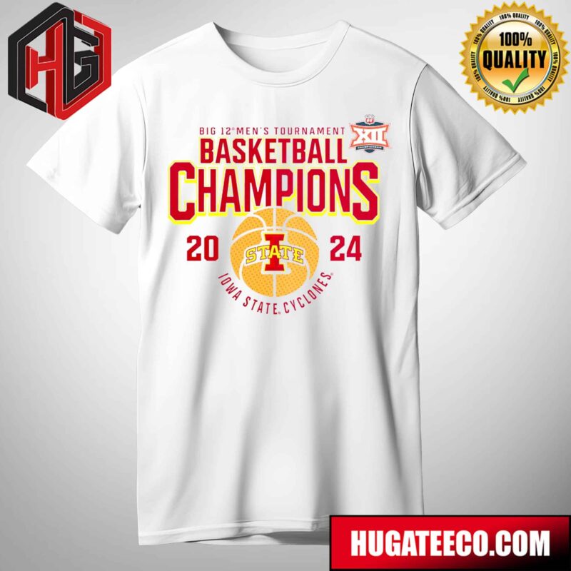 Men’s Fanatics Branded Heather Gray Iowa State Cyclones 2024 Big 12 Men’s Basketball Conference Tournament Champions T-Shirt