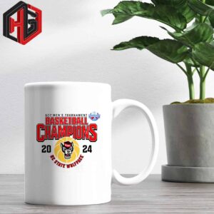 Men’s Fanatics Branded Heather Gray NC State Wolfpack 2024 ACC Men’s Basketball Conference Tournament Champions T-Shirt Ceramic Mug