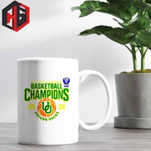 Men’s Fanatics Branded Heather Gray Oregon Ducks 2024 Pac-12 Men’s Basketball Conference Tournament Champions T-Shirt Ceramic Mug