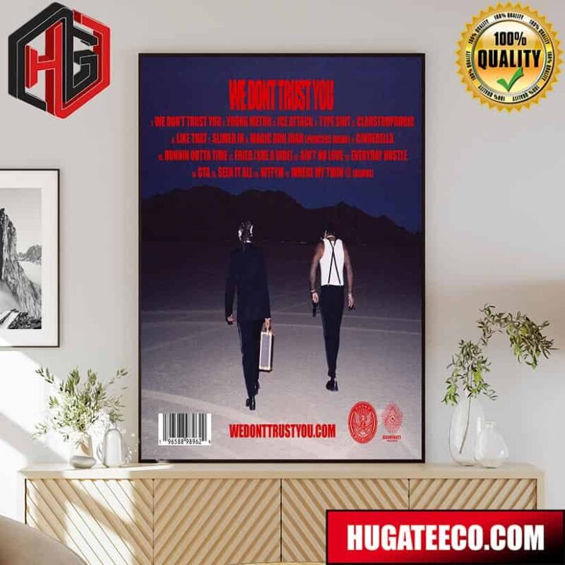 Metro Boomin ft Future  We Dont Trust You Album Poster Canvas
