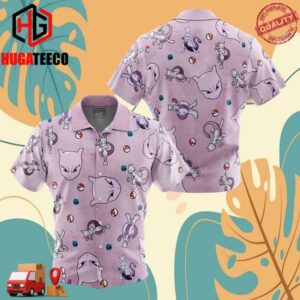 Mewtwo Pattern Pokemon Hawaiian Shirt For Men And Women Summer Collections