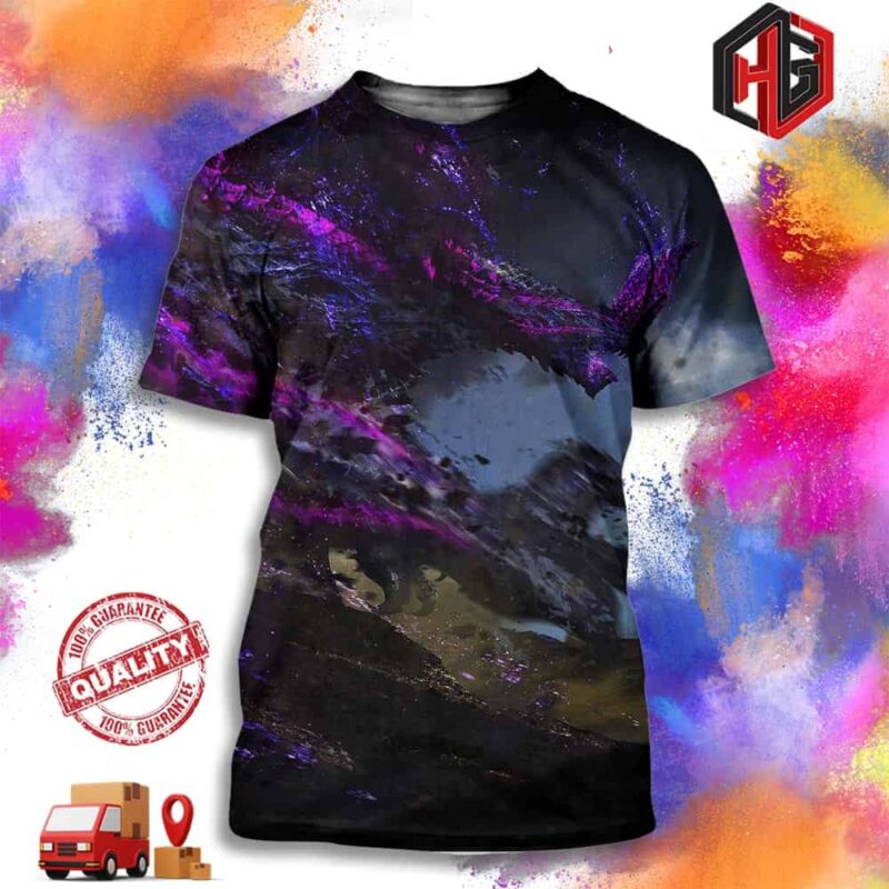 Monster Hunter 4 Black Eclipse Dragon Gore Magara Crazy Dragon Transformation Fan Art 3D T-Shirt