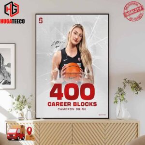 More History For Cameron Brink Stanford WBB Records 400 Career Blocks Poster Canvas
