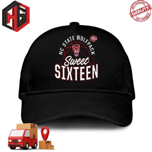 NC State Wolfpack 2024 NCAA Men’s Basketball Tournament March Madness Sweet Sixteen Defensive Stance Merchandise Hat-Cap