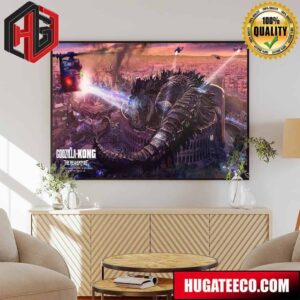 New Concept Artwork Of Godzilla x Kong The New Empire Taking A Nap In The Colosseum Poster Canvas