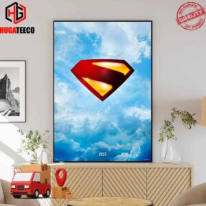 New Teaser Poster With The New Logo For Superman 2025 Film Superman Legacy By James Gunn Poster Canvas
