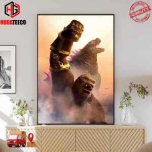 New Textless Poster For Godzilla X Kong The New Empire Poster Canvas