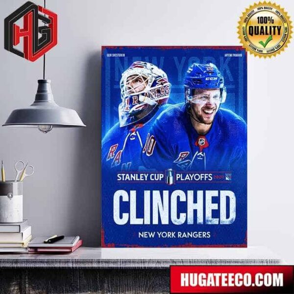 New York Rangers Are Bound For The Stanley Cup Playoffs 2024 NHL Poster Canvas