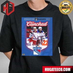 New York Rangers Are The First Team To Clinch A Spot In The Stanley Cup Playoffs 2024 NHL T-Shirt