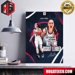 Nika Muhl Is Uconn’s All-Time Assist Leader Poster Canvas