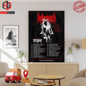 O Father O Satan O Summer Behemoth And Testament Summer Tour 2024 At Tallinn Poster Canvas