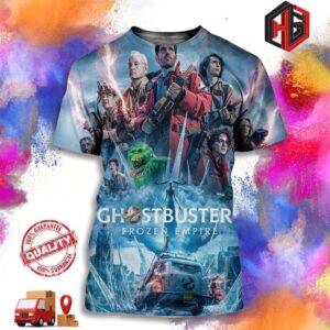 Official Dramatic Poster For Ghostbusters Frozen Empire In Theaters On March 22 3D T-Shirt
