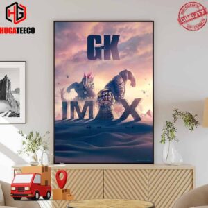 Official New Poster for Godzilla X Kong The New Empire Poster Canvas
