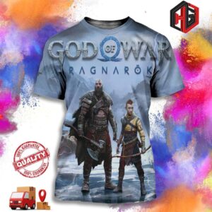 Official Poster For God Of War Ragnarok Games In Sony Best Play Station 3D T-Shirt