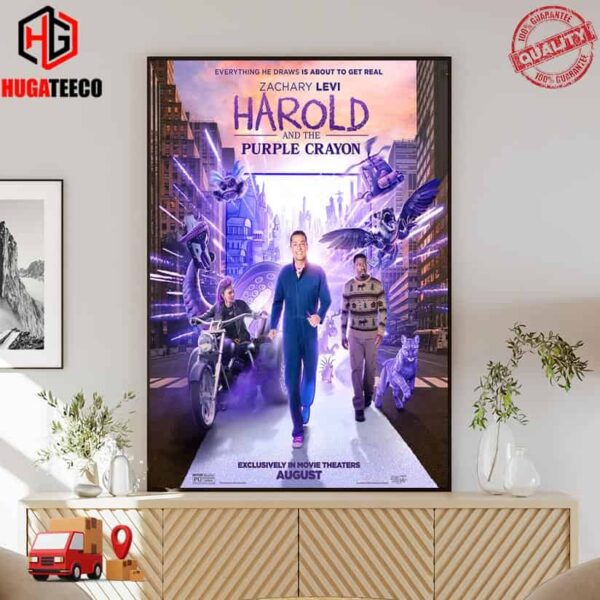 Official Poster For Harold And The Purple Crayon Releasing In Theaters This August Poster Canvas