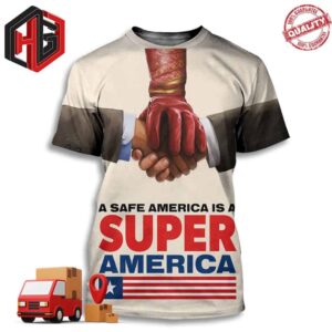 Official Poster For Homelander The Boys  A Safe America Is Super America 3D T-Shirt