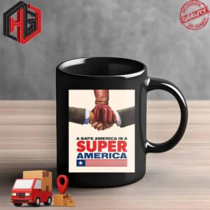 Official Poster For Homelander The Boys  A Safe America Is Super America Cearamic Mug