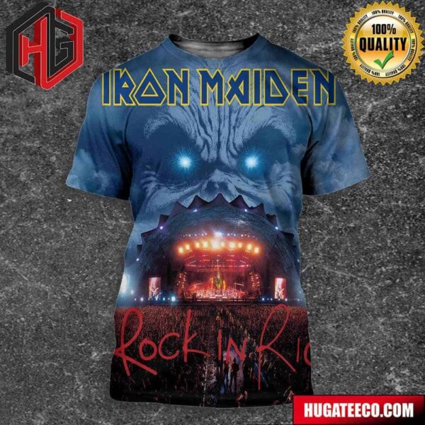 Official Poster For Iron Maiden Rock In Rio 3D T-Shirt