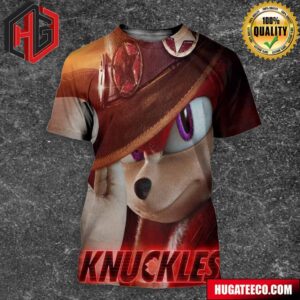 Official Poster For Knuckles Six Episode Streaming Event April 26 3D T-Shirt