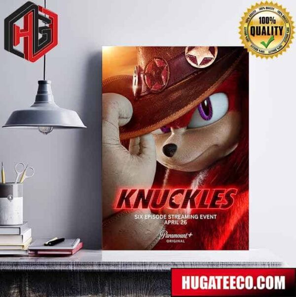 Official Poster For Knuckles Six Episode Streaming Event April 26 Poster Canvas