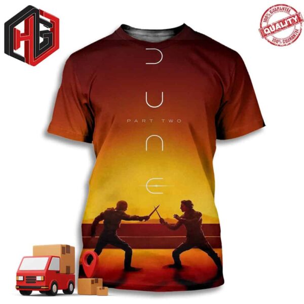 Official Poster For Masterpiece Dune Part Two Sand Planet 3D T-Shirt