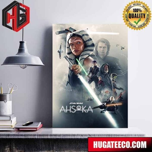 Official Poster For Star Wars Ahsoka Streaming On Disney Poster Canvas
