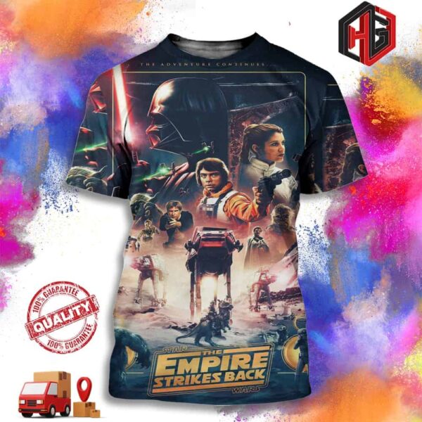 Official Poster For Star Wars The Adventure Continues The Empire Strikes Back 3D T-Shirt