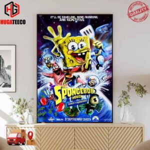 Official Poster For The SpongeBob Movie Search For SquarePants In Theaters May 2025 Poster Canvas