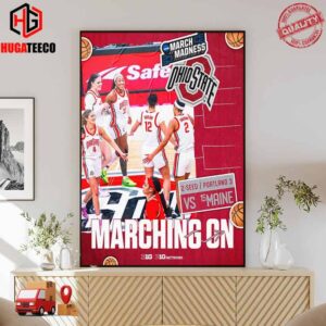 Ohio State Back In The Dance NCAA March Madness Marching On Big Ten Poster Canvas