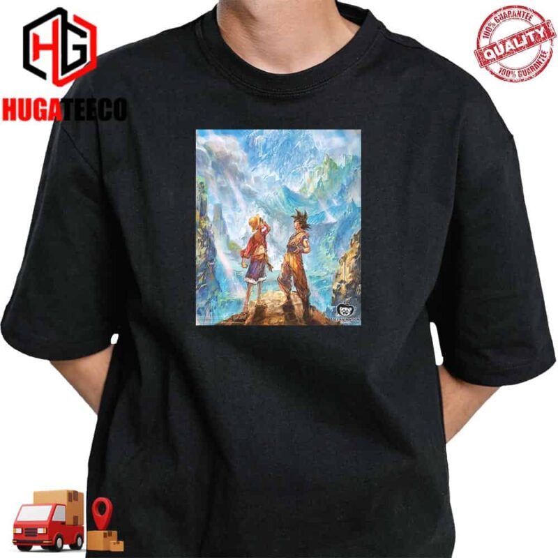 One Piece Monkey D Luffy X Dragon Ball Son Goku Tribute To Toriyama Akira T-Shirt