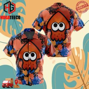 Orange Squid Aloha Splatoon Hawaiian Shirt For Men And Women Summer Collections