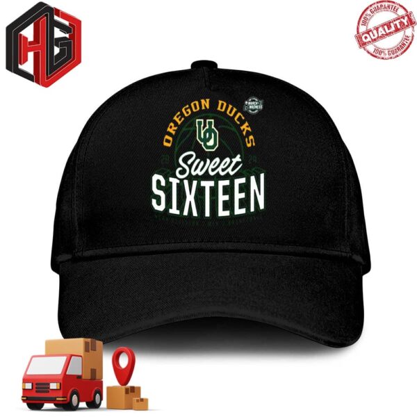 Oregon Ducks 2024 NCAA Men’s Basketball Tournament March Madness Sweet Sixteen Defensive Stance Merchandise Hat-Cap