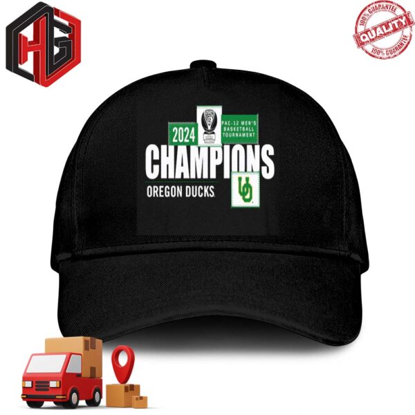 Oregon Ducks 2024 Pac-12 Basketball Conference Tournament Champions Locker Room Classic Hat-Cap