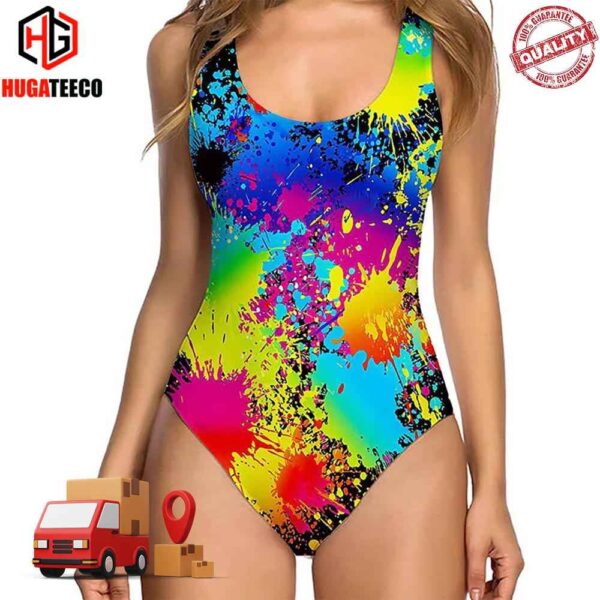 Paint Splatter Ugly Bathing Suit Swimsuit Bikini Summer Collections 2024