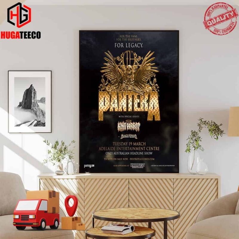 Pantera Australian Headline Show For The Fans For The Brothers For Legacy King Parrot Tuesday 19 March Adelaide Entertainment Centre Poster Canvas