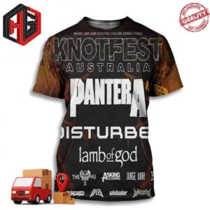Pantera Music Art And Culture Collide Down Under Knotfest Australia Disturbed Lamb Of God 21 March Melbourne 23 MarchSydney 24 March Brisbane 3D T-Shirt
