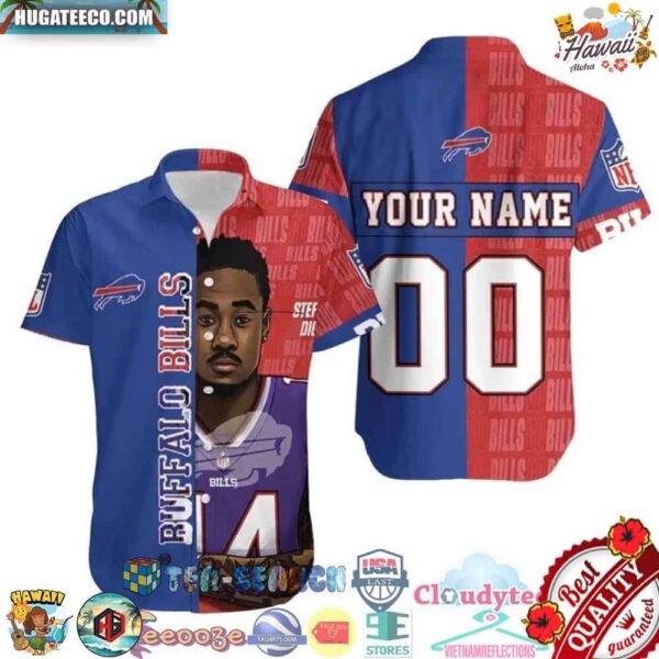 Personalized Buffalo Bills NFL Stefon Diggs 14 Great Player Hawaiian Shirt