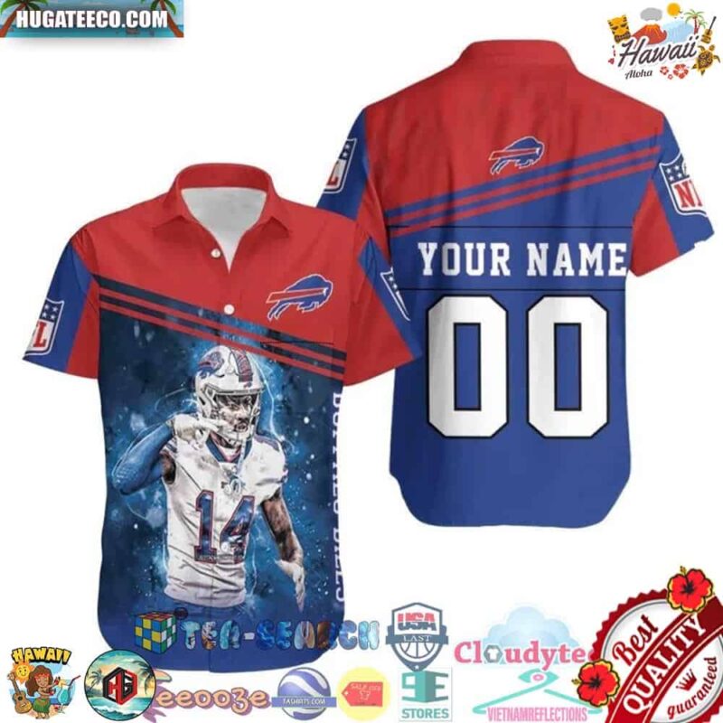 Personalized Buffalo Bills NFL Stefon Diggs 14 Hawaiian Shirt