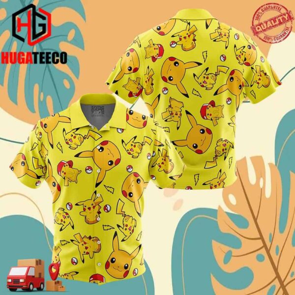 Pikachu Pattern Pokemon Hawaiian Shirt For Men And Women Summer Collections