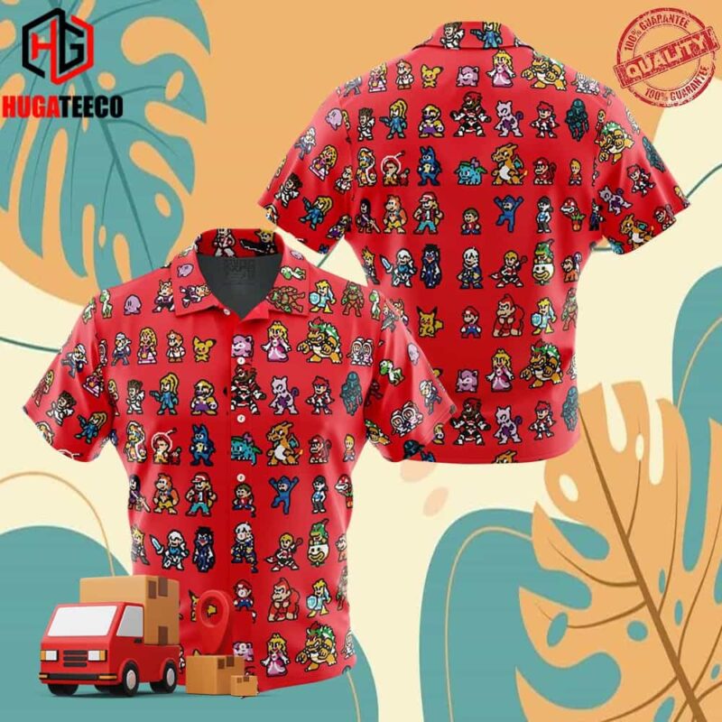 Pixel Smash Super Smash Bros Hawaiian Shirt For Men And Women Summer Collections