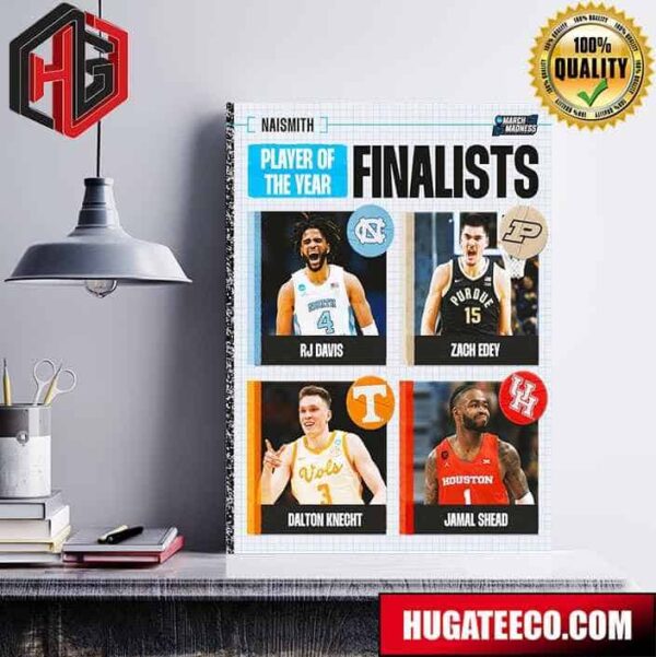 Player Of The Year Finalists From Naismith Awards NCAA March Madness Poster Canvas