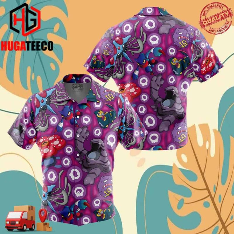 Poison Type Pokemon Pokemon Hawaiian Shirt For Men And Women Summer Collections