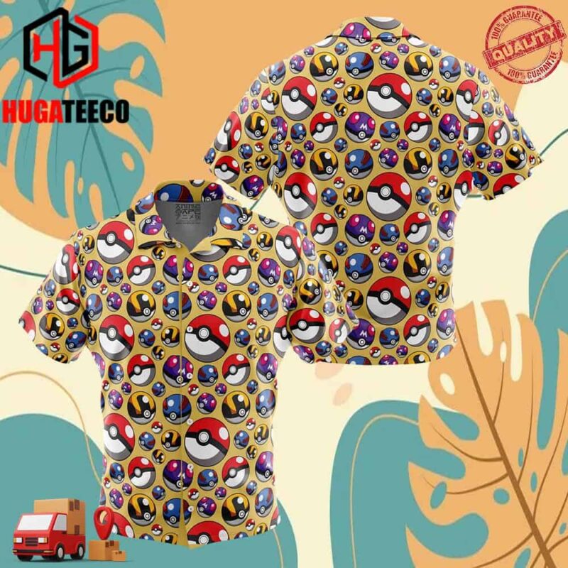 Poke Balls Pokemon Hawaiian Shirt For Men And Women Summer Collections