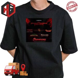 Poster Timeline For The Twisted Childhood Universe Poohniverse Monster Assemble In 2025 T-Shirt