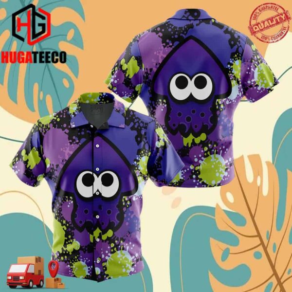 Purple Squid Aloha Splatoon Hawaiian Shirt For Men And Women Summer Collections